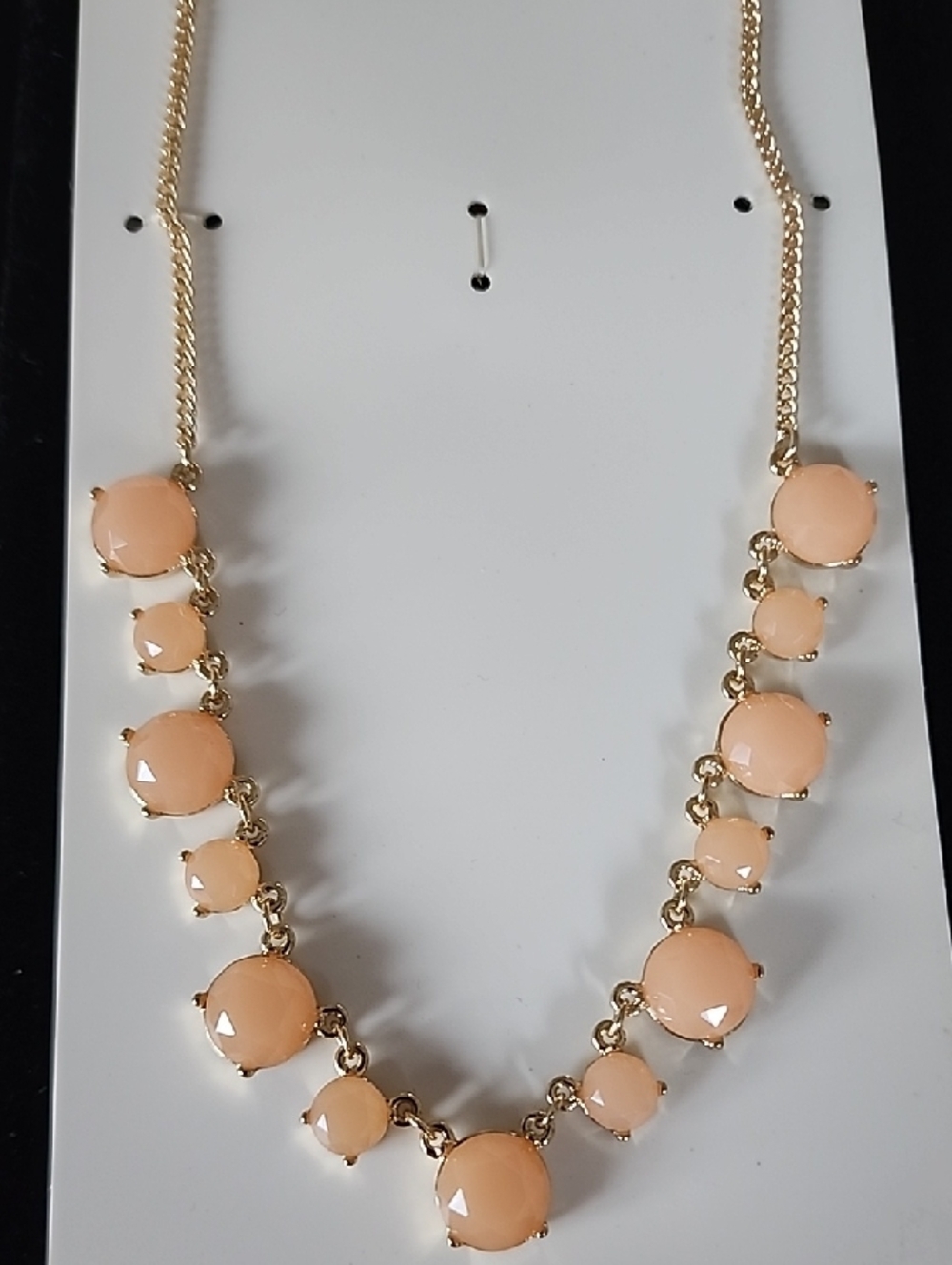 Gold-Tone Peach Statement Necklace - Women Jewelry